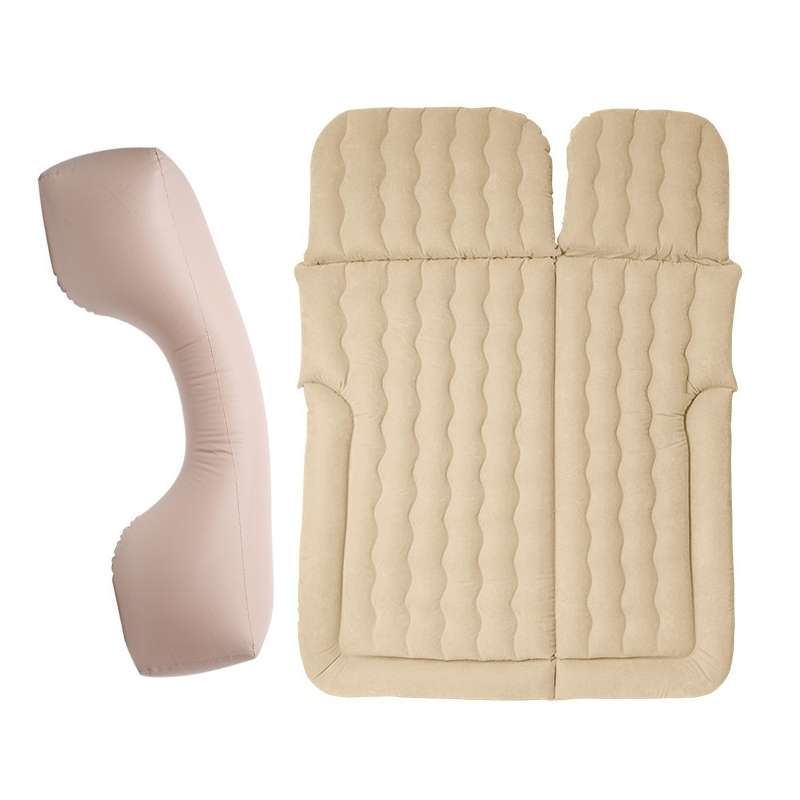 Inflatable Mattress For Car Travel SUV Rear Seat/Trunk, Color: Beige Dual-purpose Long Pier