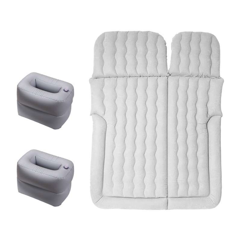 Inflatable Mattress For Car Travel SUV Rear Seat/Trunk, Color: Gray Dual-purpose Square Pier