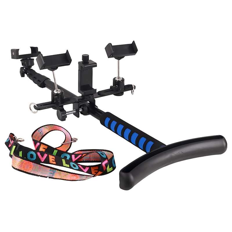 Outdoor Walking Extended Handheld Live Stands Retractable Selfie Stick(Black)