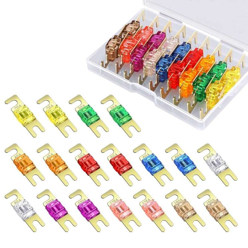 8pcs/Set 12V-58V Mini ANL High Current Bolt-on Fuse(20A-150A)