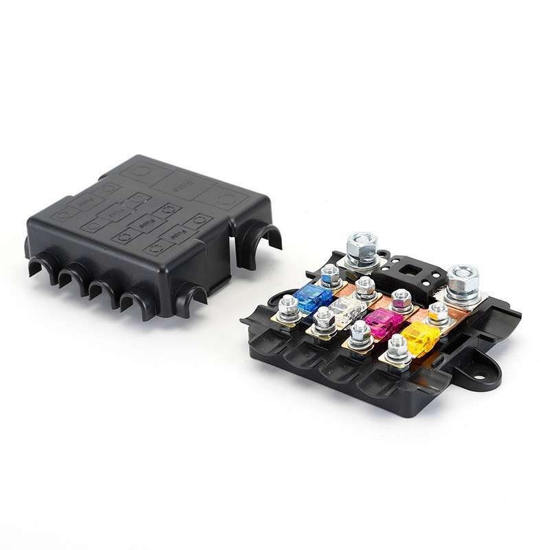 Five-Way One-Input Four-Output Fuse Box RV Power Supply Modification, Specifications: Fuse Box + Fus