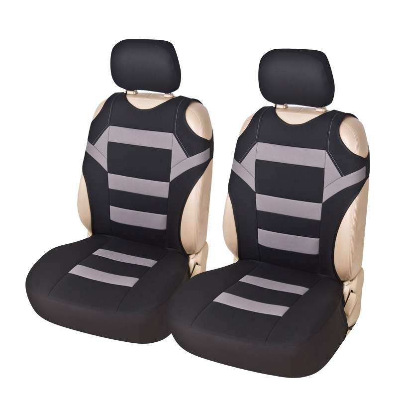 Car Vest Style Double Front Seat Interior Seat Cover(Gray)