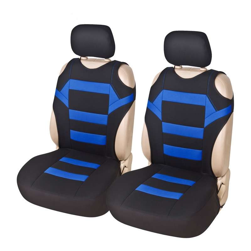 Car Vest Style Double Front Seat Interior Seat Cover(Blue)