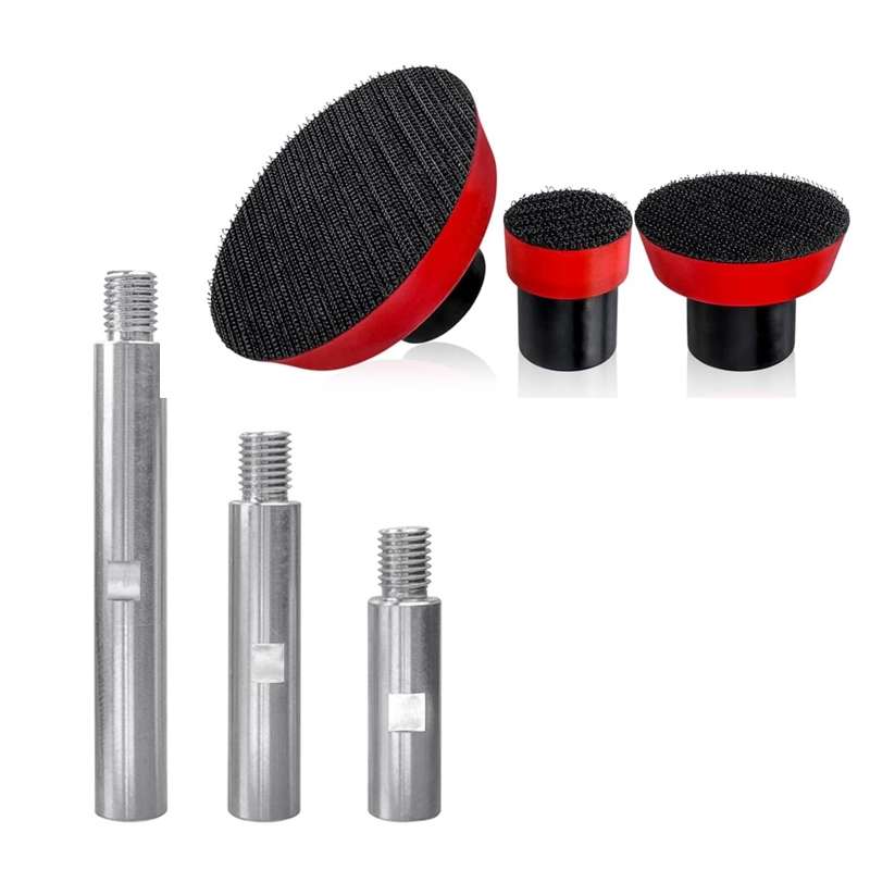 M14 Wire Polisher Extension Rod Conversion Concentric Shaft Set(Extension Rod + 1/2/3 Inch Plate)