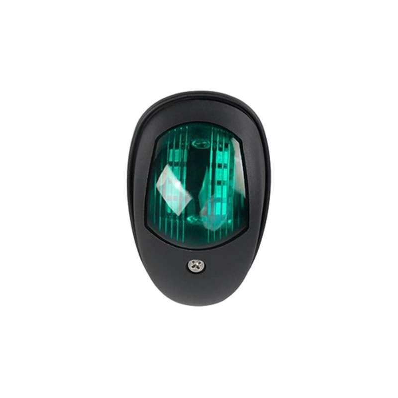 Marine Navigation Warning Light Signal LED Yacht Light, Color: Black Shell Green