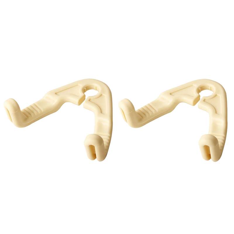 1pair Hidden Car Headrest Storage Hooks Car Seat Hook(Beige)