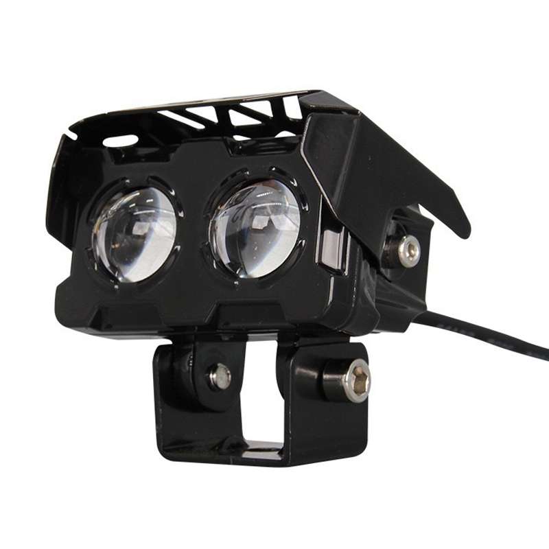 20W Motorcycle Spotlight High Bright Two Color Modified External Waterproof LED Lens Headlight(Alway