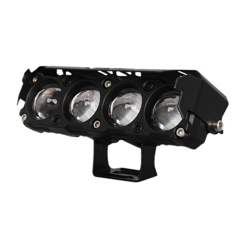 Motorcycle Spotlight External Lens Car LED Headlight Strong Spot Fog Light, Model: Flashing-2 Wires