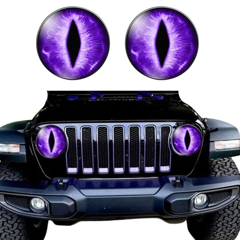 1pair Beast Eyes Headlight Decorative Stickers Off-Road Vehicle Front Lights Stereo Decals, Style: 6
