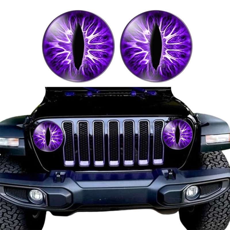 1pair Beast Eyes Headlight Decorative Stickers Off-Road Vehicle Front Lights Stereo Decals, Style: 8