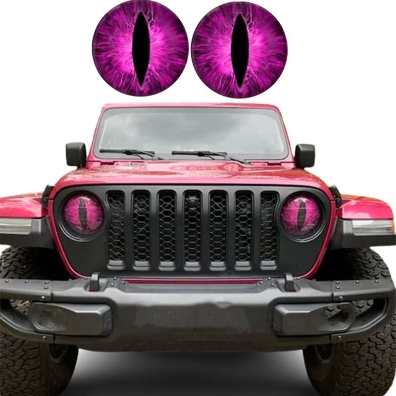1pair Beast Eyes Headlight Decorative Stickers Off-Road Vehicle Front Lights Stereo Decals, Style: 3