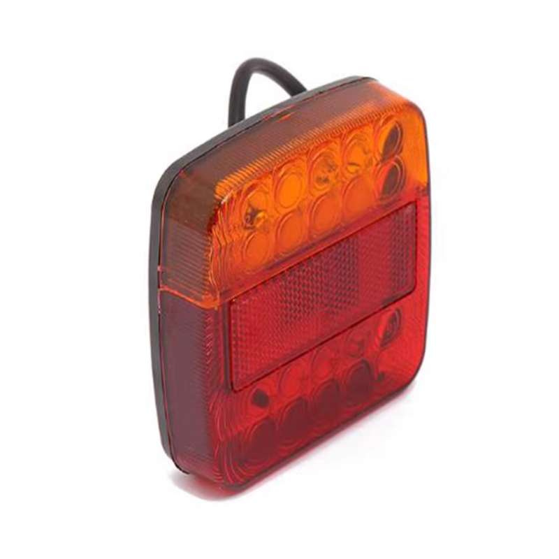 Transparent Shell Square Trailer LED Brake Tail Light