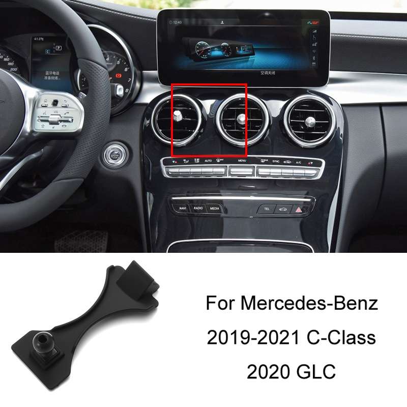 For Mercedes-Benz Mobile Phone Holder Car Air Outlet Base, Model: 19-21 C-Class/20 GLC