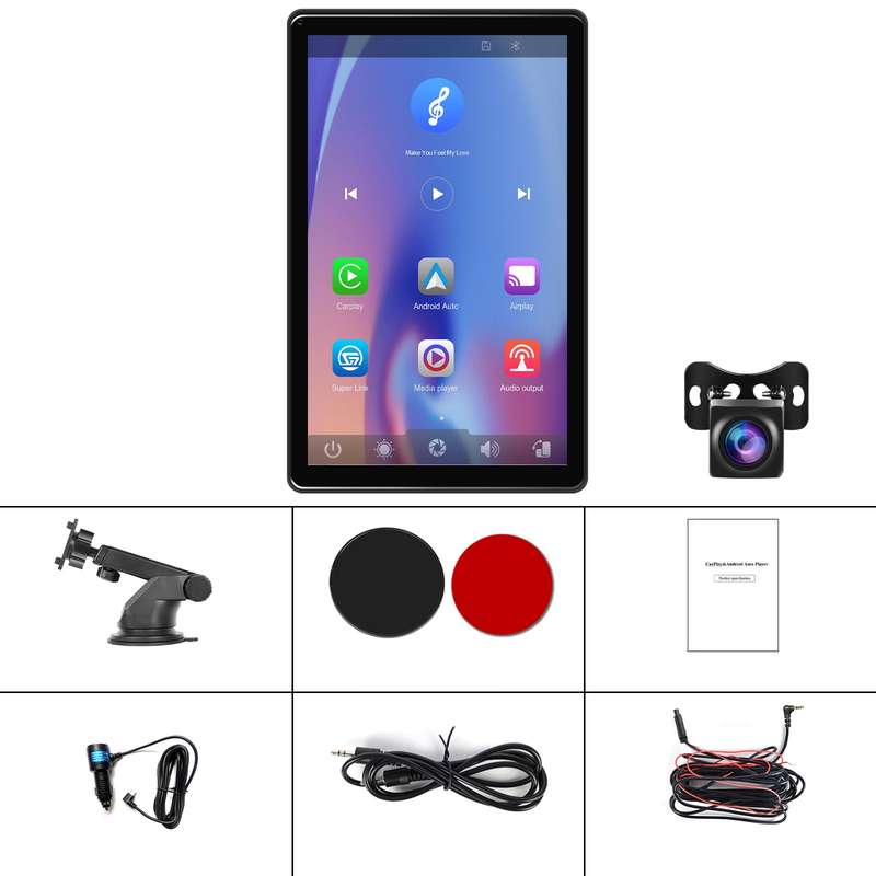 8-inch Car Full Touch Screen Player Supports Horizontal and Vertical CarPlay / Android Auto, Spec: W