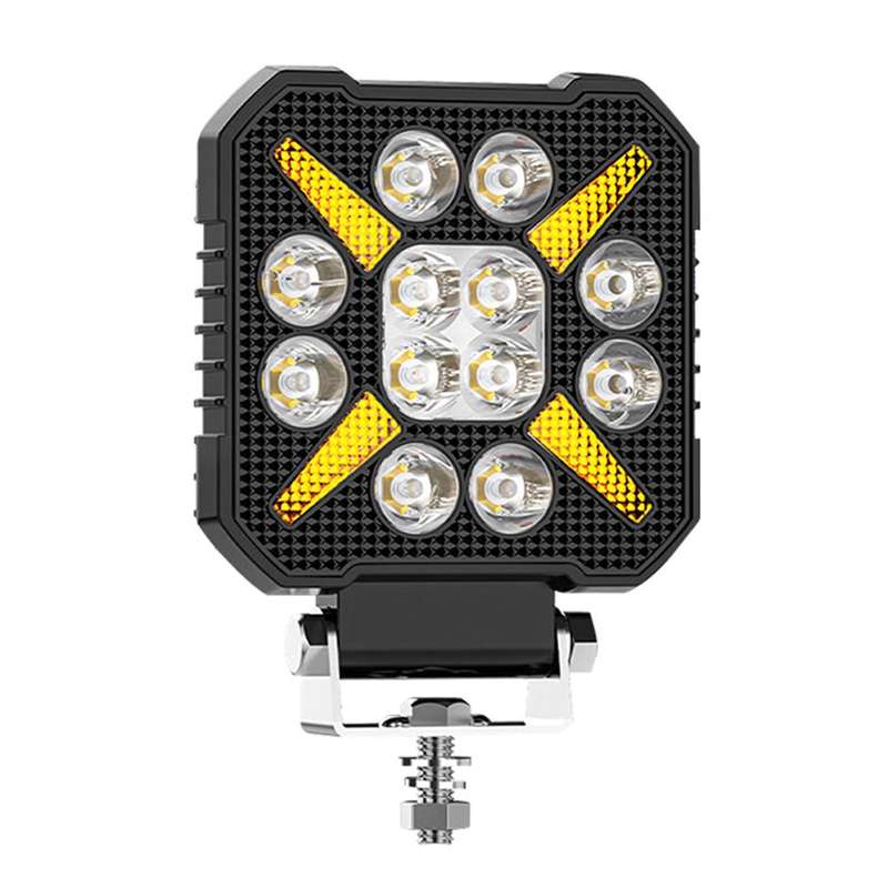 4 Inch Square Mixed Luminous X-Shaped Angel Eye Car Work Light(X9)