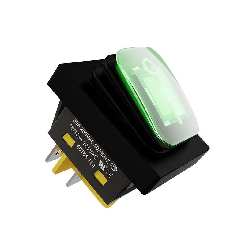 FILN 220V 30A Split Dustproof Boat-type Switch With Light, Specifications: Waterproof 4 Pin 2 Gear G
