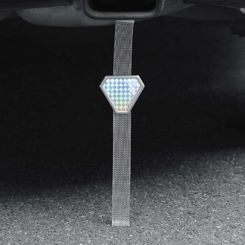Car Triangle Night Reflective Static Eliminator Metal Grounding Strip(Silver)