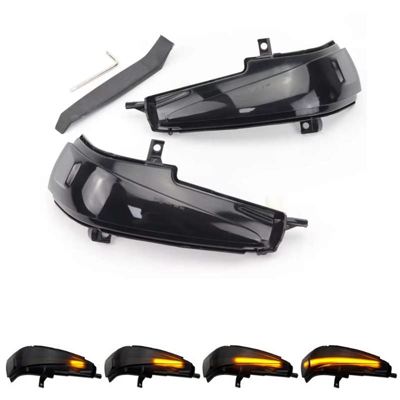 For Honda Civic MK8 Car Dynamic LED Water Flow Turn Signal Rearview Mirror Lights, Color: Yellow Lig