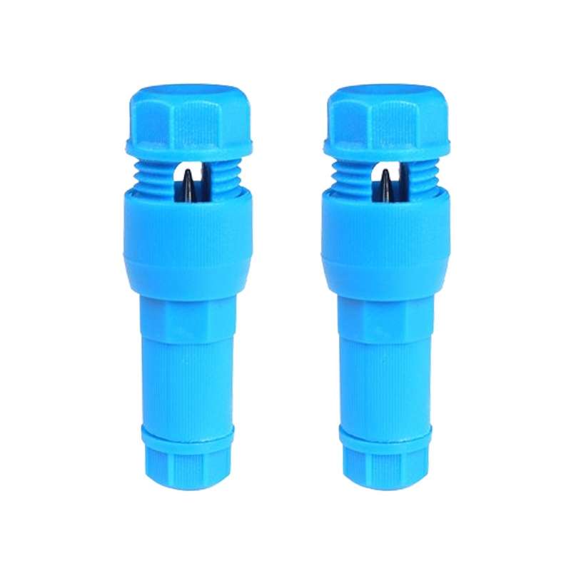 2pcs /Pack Stripping-free Thimble T-shaped Connector Downlight Wiring-free Connector(Blue)