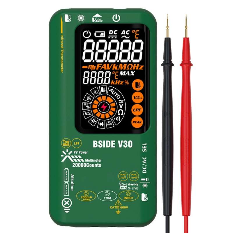 BSIDE V30 Intelligent Colorful Screen PV Multimeter Infrared Thermometer