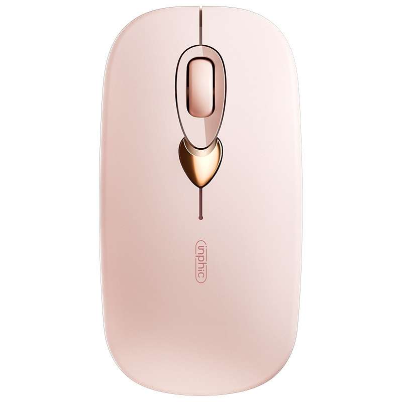 Inphic Q8 Gen 2 Bluetooth Mouse Wireless Silent Charging Office Business Girls Laptop Mouse(Milk Tea