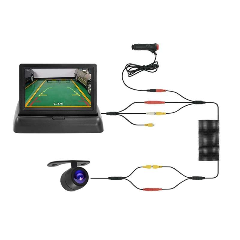 4.3 Inch Display Night Vision Waterproof Reversing Camera +7 Meter Extension Cable, Color: Detachabl