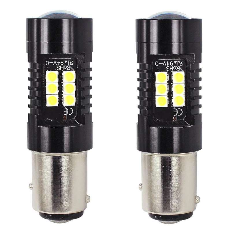 1pair Automotive High-power LED White Light Fog Lamp(1157 BAY15D)