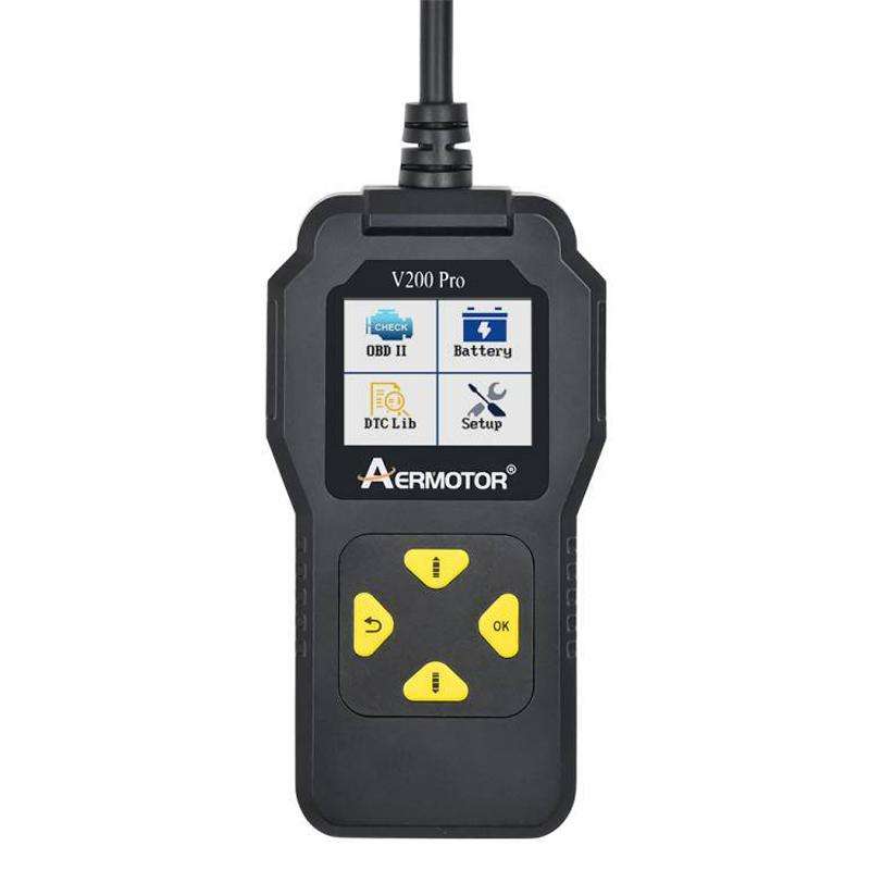 AERMOTOR V200PRO Car Troubleshooter Engine Inspection Scanner Readout Card ELM327 Battery Inspection