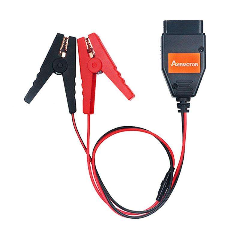 AERMOTOR Car ECU OBD2 Connector Battery Charging Clip Emergency Power Off Protector(Red Black)