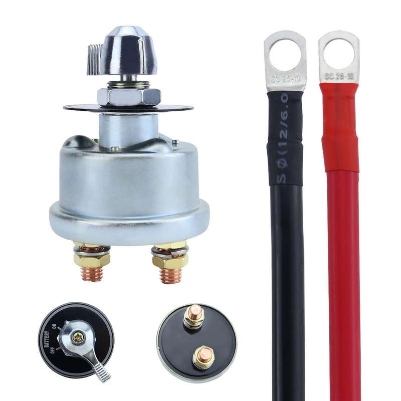 RV Yacht High Current Power Cut-off Switch + Copper Core Cable