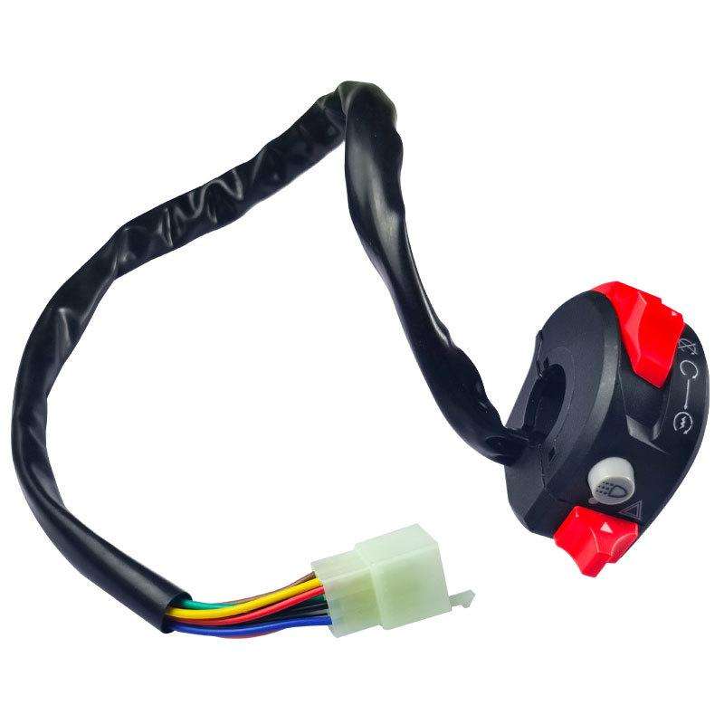 Motorcycle Modification Accessories Handlebar Faucet Start And Stop Double Flash Switch(Black)