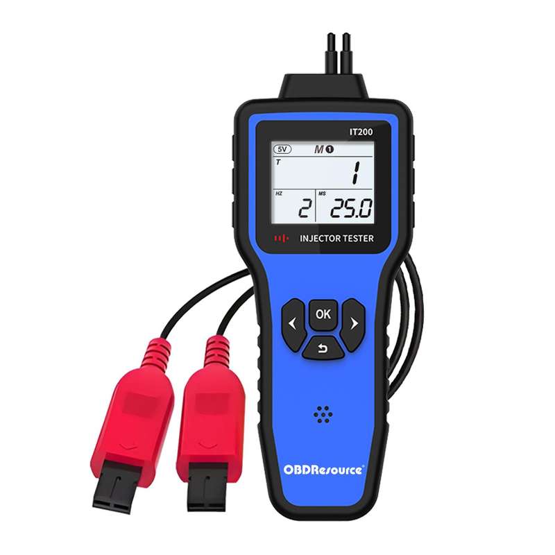 OBDResource 5V/12V Automotive Fuel Injector Custom Settings Dual Head Tester