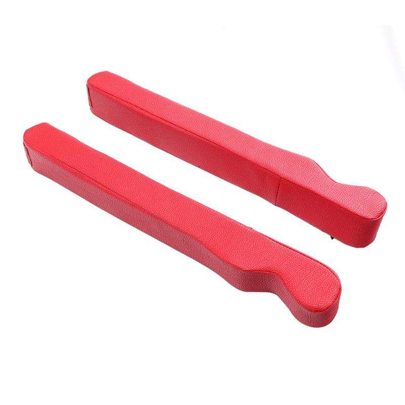 4156 1pair Car Seat Gap Plugs Leakproof Strips Vehicle Interior Supplies Seat Side Seam Strips(Red)