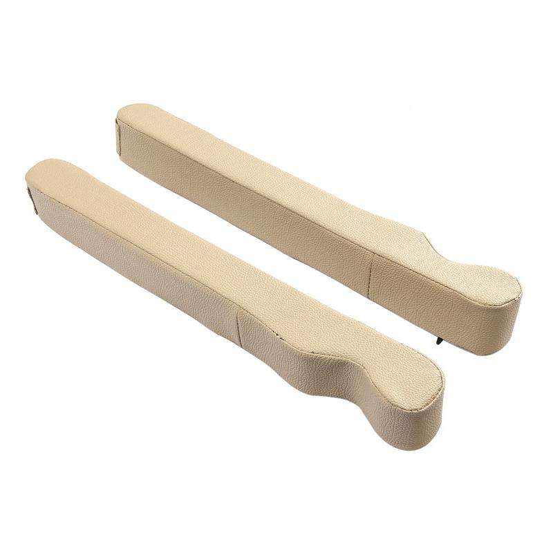 4156 1pair Car Seat Gap Plugs Leakproof Strips Vehicle Interior Supplies Seat Side Seam Strips(Beige