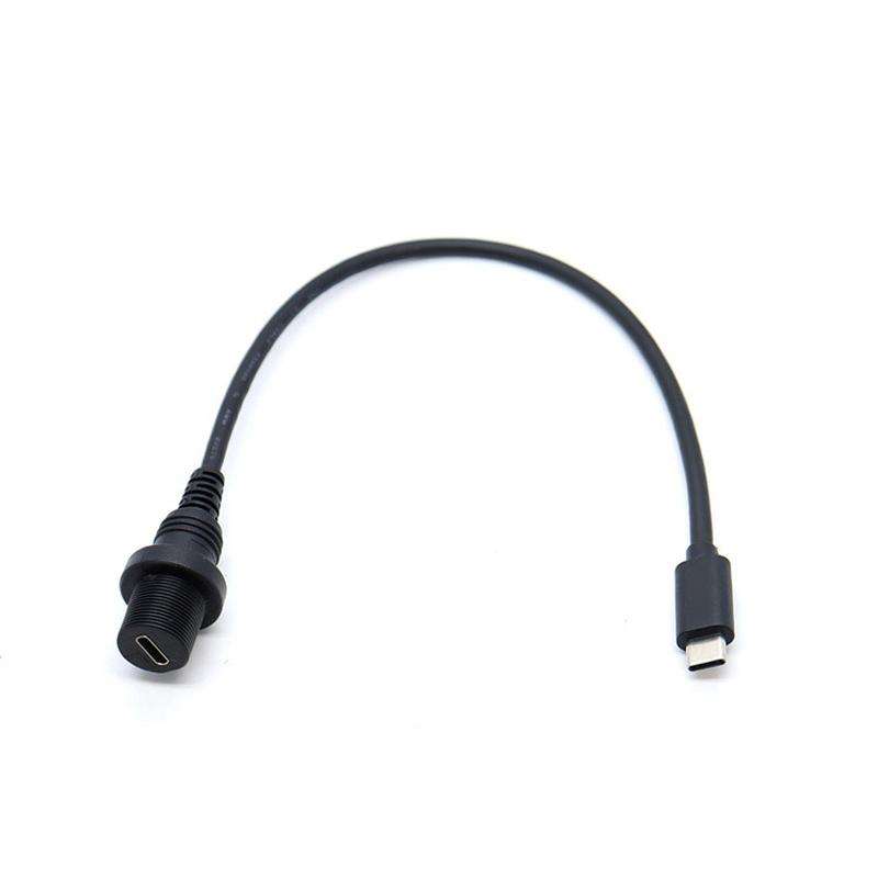 Type-C 3.0 0.3m Male To Female Extension Cable Car Waterproof Wire
