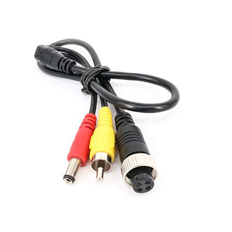 4 Pin Aviation Female To RCA Male DC Male Car Camera Adapter Connector Wire 50cm
