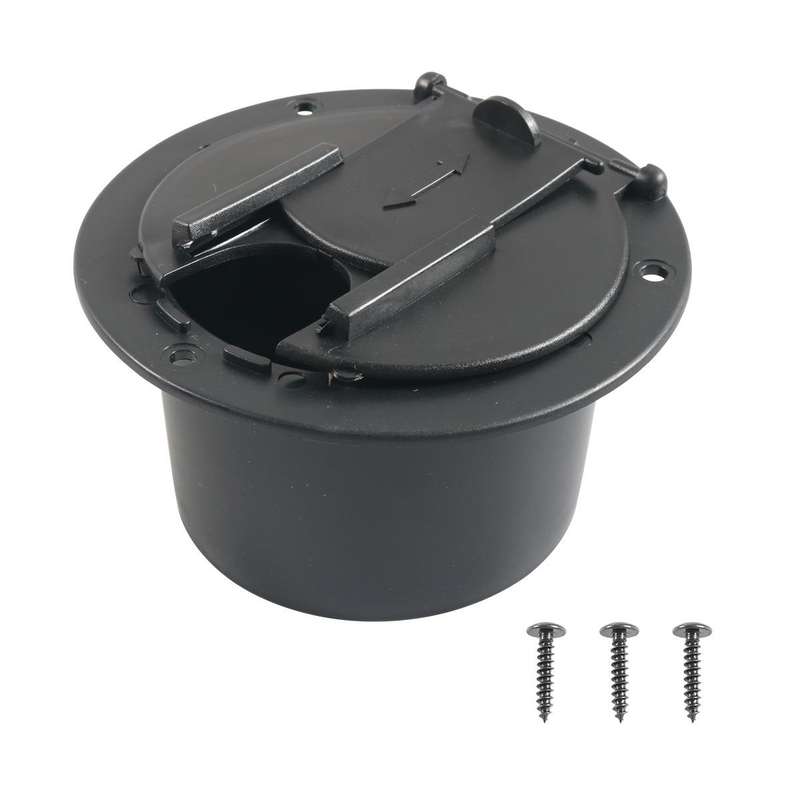 Yacht RV Round Wire Hatch Storage Box(Black)