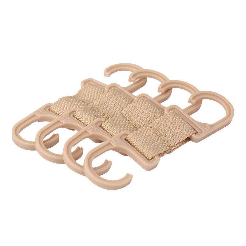 4pcs / Set Car Seatback Headrest Hooks Hidden Anti-Knock Car Rear Seat Organizer Hangers(Beige)
