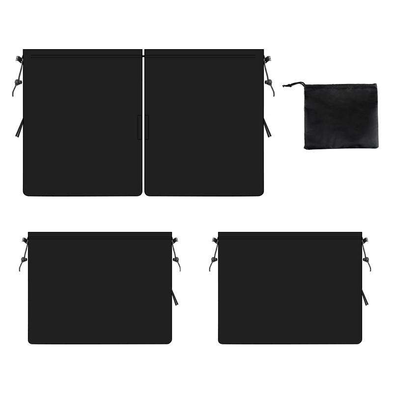 5pcs / Set Car Rear Side Blackout Sunshade Curtains Automobile Privacy Sunshade(Black)