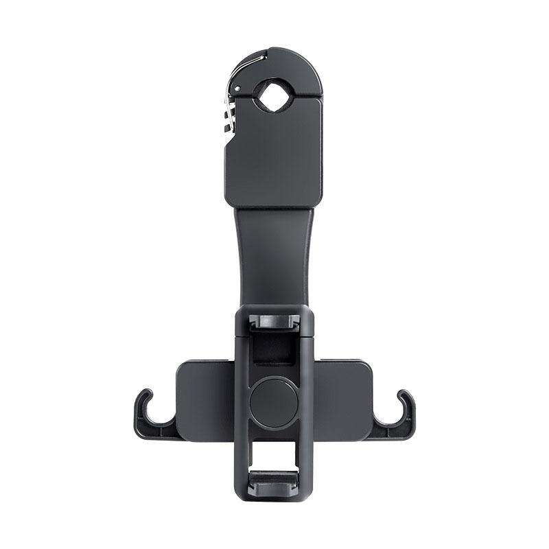Car Rear Seat Headrest Multifunctional Rotating Telescopic Cell Phone Holder Hooks(Black)