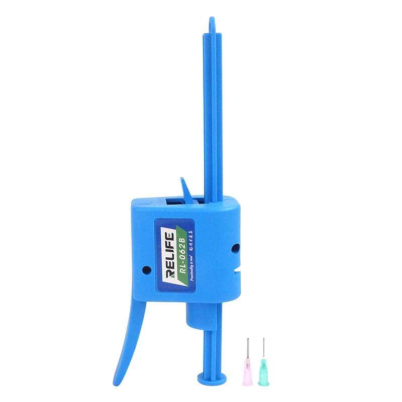RELIFE RL-062B 30CC Manual Glue Tapper Cell Phone Repair Motherboard Soldering Oil Syringe Booster T