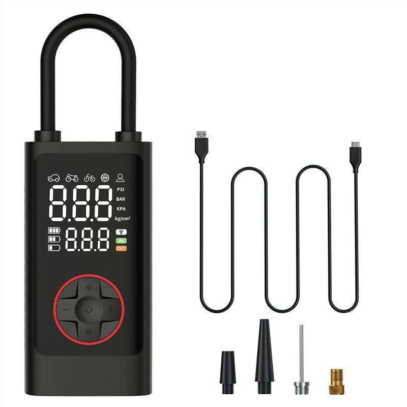 ATJ-004 Smart Wireless Digital Display Portable Car Tire Pump Multi-Function Inflator(Lithium Batter