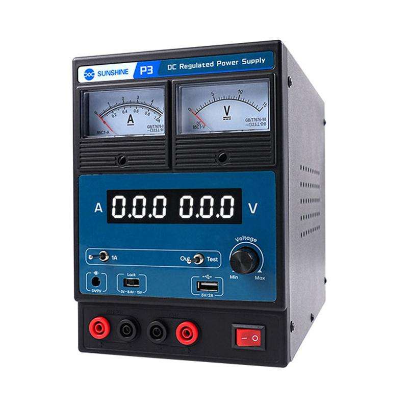 SUNSHINE P3 DC Regulated Power Supply 5V/8.4V/15V Switching Mobile Phone Repair Regulated Power Supp