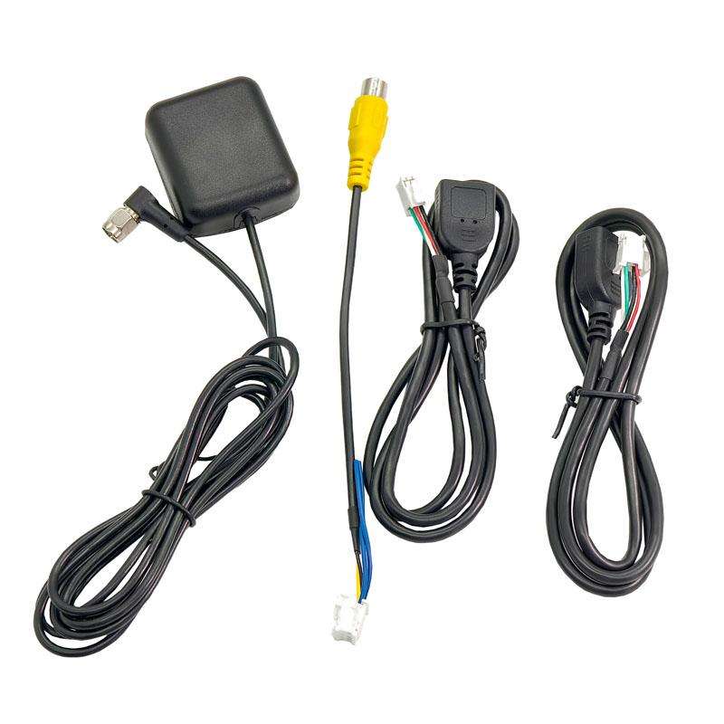 4pcs / Set Palminfo Car Navigation Universal Power Cord GPS Antenna 4Pin 6Pin USB Cable Reversing Re