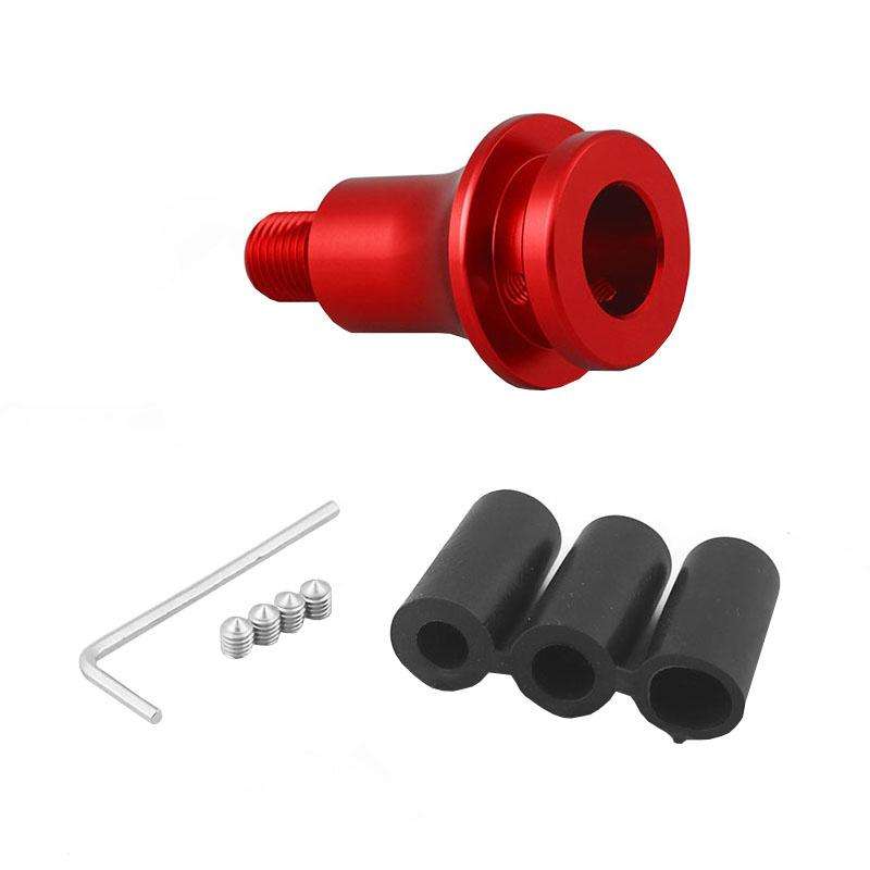 For M12 x 1.25 Car Modified Gear-Head Thread Converter Gear Lever Adapter(Red)