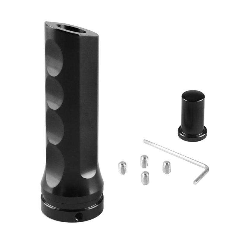 Car Modified Sluminum Slloy Handbrake Cover Universal Handbrake Handle Protector(Black)