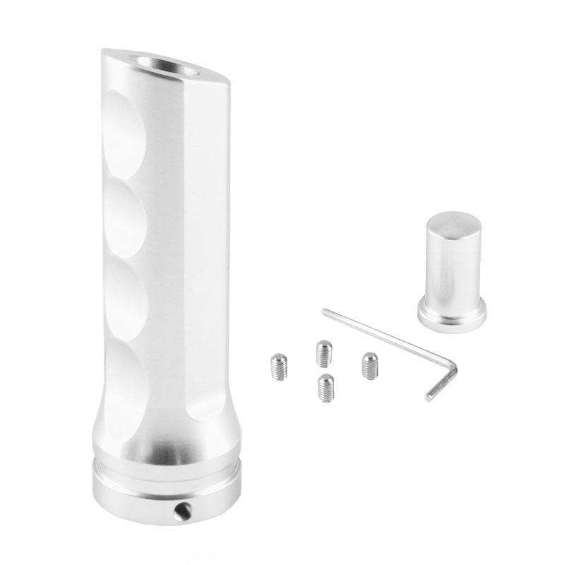 Car Modified Sluminum Slloy Handbrake Cover Universal Handbrake Handle Protector(Silver)