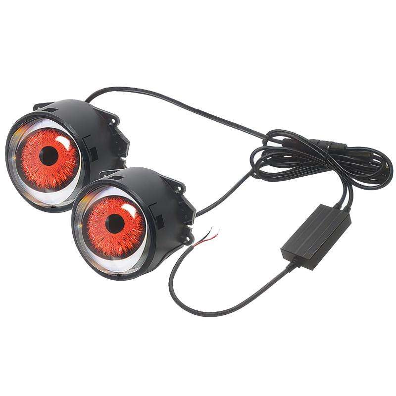 3-Inch Car Motorcycle LED Demon Eye Light Modification(23 Mode With Lens For Two)