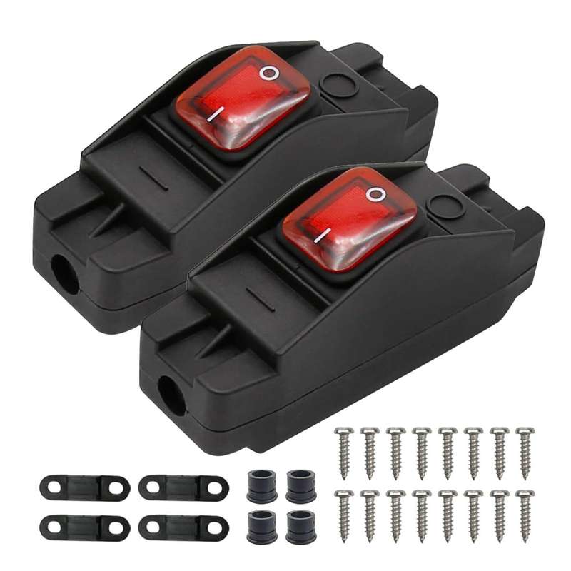 Waterproof Screw-type Wiring High-power High-temperature Resistant Switch(Red 220V)