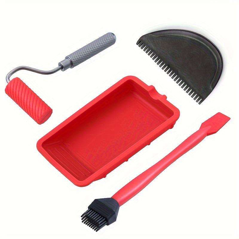 ZH9217-2 Glue Tray Brush Tool Silicone Case Roller Brush Reusable Paint Tray Woodworking Glue Contai